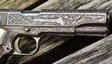 Colt Government Model .45 ACP Fully Engraved Silver Plated Finish With Real Pearl Grips - 10 of 13