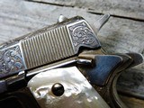 Colt Government Model .45 ACP Fully Engraved Silver Plated Finish With Real Pearl Grips - 7 of 13