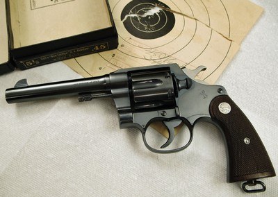 Colt New Service .45 Colt Like New!
with Box & Target from 1940