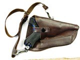 Luger SSand RZM Marked Leather Shoulder Holster WWII German - 2 of 13