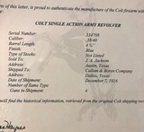 TEXAS SHIPPED: 1st Gen 4 3/4" Colt SAA 38-40-High Condition, with Letter - 10 of 11