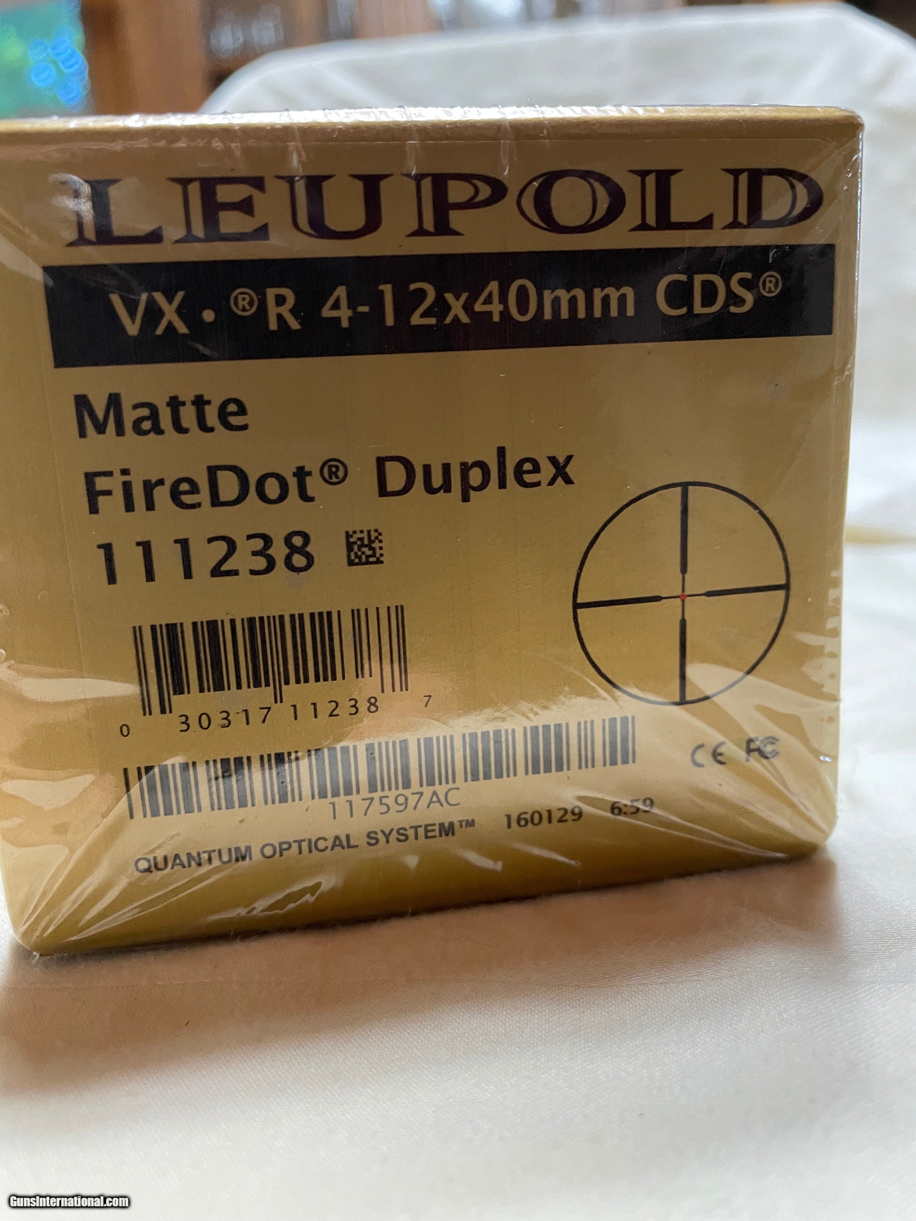 Leupold VX-R 4x12 40MM CDS Fire Dot # 111238