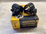 Vintage Weaver 3/4” Scope Rings W/Box - 1 of 5