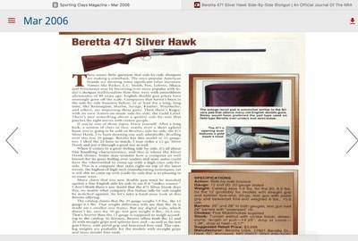Superlative Unfired 20 Gauge Beretta 471 Silver Hawk Side-by-Side, New In The Case - Image 14 of 15