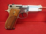 Smith & Wesson Model 39-2 9mm 4" Barrel Nickel Finish Semi Automatic Pistol 1979-80mfg w/Holster, 2 Magazines ***SOLD*** - 1 of 22