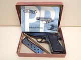 Walther PP .32ACP 3-7/8" Barrel Blued Semi Automatic Pistol Bavarian Police Surplus 1965mfg w/Two Mags, Box, Holster**SOLD** - 21 of 25