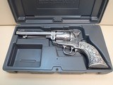 Ruger Vaquero .44 Magnum 5.5" Barrel Single Action Revolver 1997mfg Custom Engraved - 21 of 22