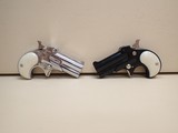 **SOLD** Two Davis Industries Derringer D32 .32ACP DM22 .22 Magnum
2.4" over/under pistols - 6 of 18