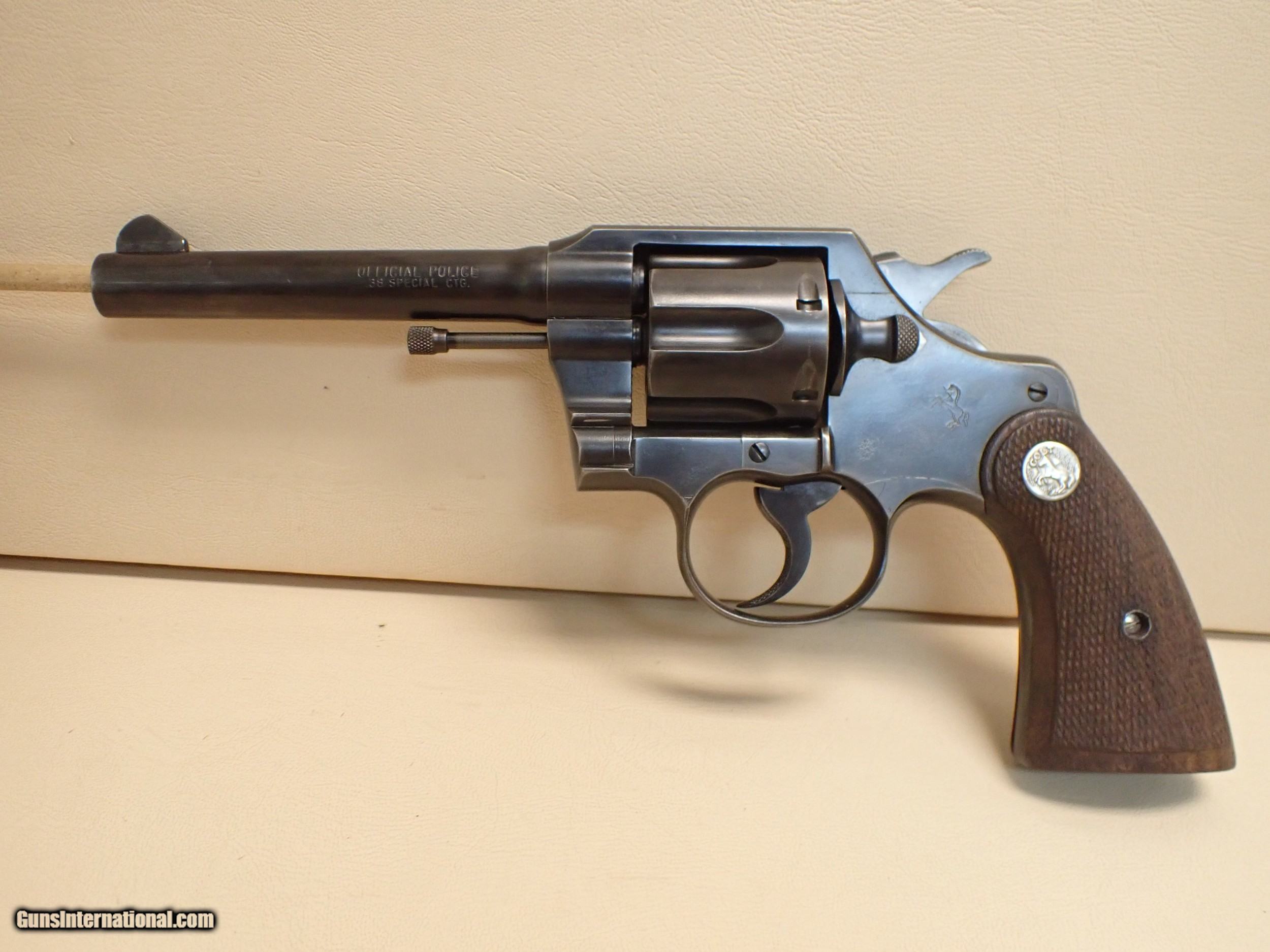 Colt Official Police 38 Special 5 Barrel Blued Revolver 1937mfg 9012