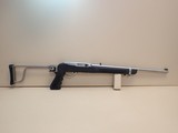***SOLD***Ruger 10/22 .22LR 18.5" Barrel Stainless Steel Semi Automatic Rifle w/Folding Stock - 1 of 14