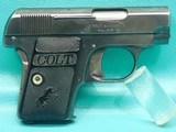 Colt 1908 Vest Pocket Hammerless .25acp 2"bbl Blued Pistol MFG 1916