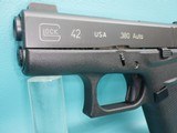Glock 42 .380acp 3.25"bbl Pistol W/ Night Sights, Belt Clip, & 2 Mags - 9 of 22