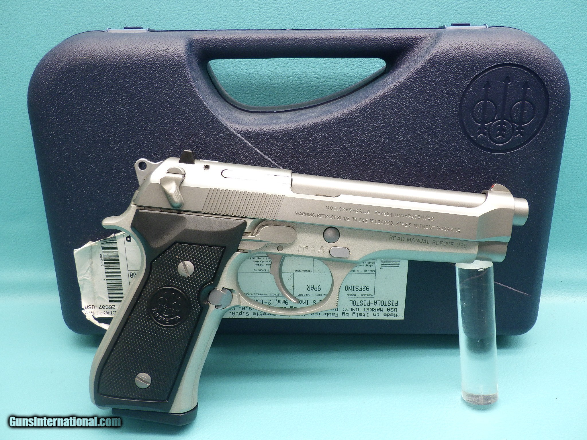 Beretta 92FS Inox 9mm 4.9bbl Pistol MFG 2009 W/ Factory Box & 2  Mags***SOLD11-17-23***