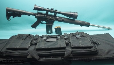 Bushmaster XM-15-E2S 5.56/.223 24"Stag Arms SS Hvy Bbl 1:8 Hogue Free Float Tube - Bushnell Trophy-XLT 6-18x50