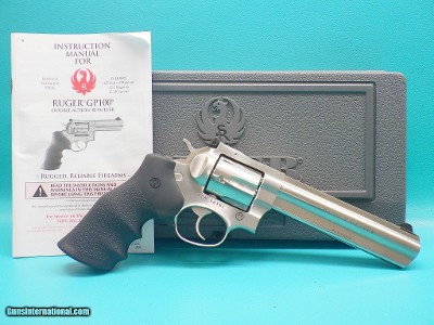 Minty, Excellent Ruger GP100 stainless .357 Magnum & Factoy box