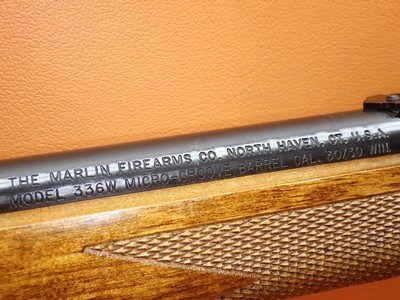 Marlin Model 336W .30-30 Win 20"Bbl Checkered 6+1 Mfg 1999 JM Stamped Barrel - Image 13 of 25