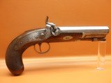 Beautiful!Wm Chance & Son Travelling Belt Pistol Manufactured in London 1840-1850, w/ "German Silver" accents, .50 Cal, VERY RARE ANTIQUE!