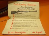 Remington Model 37 Rangemaster .22LR 28"Bbl Original Redfield Sights w/6 Inserts, Advert Hang Tag & Manual - 5 of 25