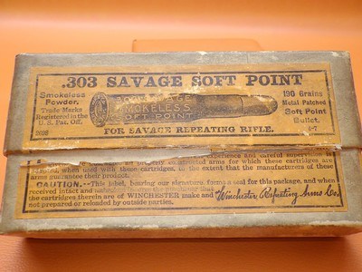 20 Rnd Vintage Box Winchester.303 Savage 190 Gr Metal Patched Soft Point - Image 3 of 12