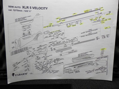 Fabarm Velocity XLR5 AR (Adjustable Rib) 12Ga Stock/Receiver Only - No Bolt/Barrel - Original Hard Case w/Weights - Image 22 of 25
