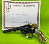 FULL COVERAGE MASTER ENGRAVED SMITH & WESSON K22 PRE 17 FLANNERY 22LR Gold Accents - 1 of 13