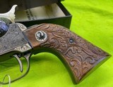 Vintage Ruger SIngle Six 22 LR 5 1/2 Fully Engraved MFG 1963 In Box Carved Walnut - 10 of 16