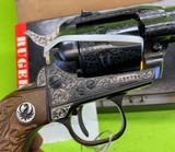 Vintage Ruger SIngle Six 22 LR 5 1/2 Fully Engraved MFG 1963 In Box Carved Walnut - 12 of 16