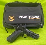 NIGHTHAWK CUSTOM AGENCY ARMS AGENT 2 COMMANDER 1911 9MM Two Barrel Set RMR IOS 9x19 Trijicon Threaded Smoked Nitride - 2 of 9