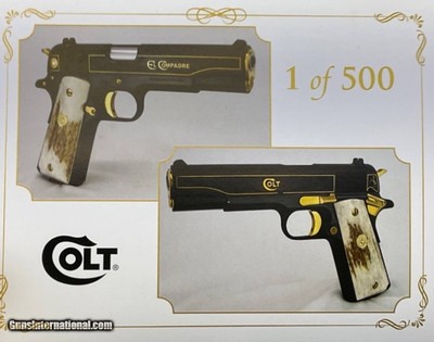 LIMITED EDITION COLT 1911 STAG EL COMPADRE 38 SUPER DAVIDSON RARE 1 Of 500 - Image 2 of 9