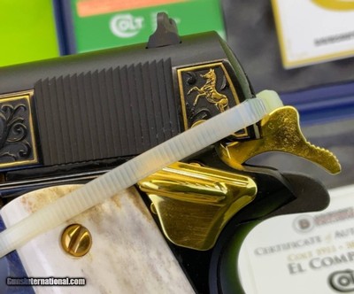 LIMITED EDITION COLT 1911 STAG EL COMPADRE 38 SUPER DAVIDSON RARE 1 Of 500 - Image 6 of 9