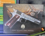 TALO LIMITED ENGRAVED COLT 1911 45 ACP Auto 1 OF 500 GUSTAVUS YOUNG SERIES - 2 of 10