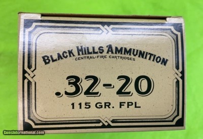 Black Hill 32 WCF 32-20 Winchester Cowboy FPL Lead 50 Rounds