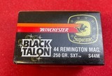 WINCHESTER BLACK TALON Supreme 44 Magnum 44 Mag COLLECTOR Ammo