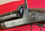 ENGLISH DOUBLE BARREL 8 GA Bore PERCUSSION SHOTGUN ISAAC HOLLIS & SONS 1870’s - 12 of 16