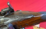 ENGLISH DOUBLE BARREL 8 GA Bore PERCUSSION SHOTGUN ISAAC HOLLIS & SONS 1870’s - 13 of 16