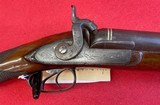 ENGLISH DOUBLE BARREL 8 GA Bore PERCUSSION SHOTGUN ISAAC HOLLIS & SONS 1870’s - 3 of 16