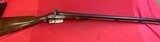 ENGLISH DOUBLE BARREL 8 GA Bore PERCUSSION SHOTGUN ISAAC HOLLIS & SONS 1870’s - 1 of 16