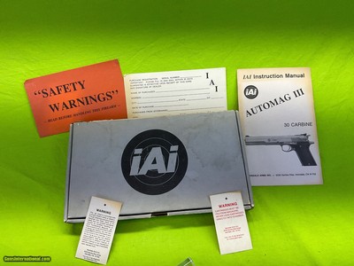 IAI AMT Irwindale Semi Auto Automag III 30 Carbine 6 3/8 Box Paper Auto Mag - Image 12 of 19