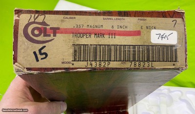Colt Trooper MKIII MK III Mark 3 8 Inch Electroless Nickel .357 In Box 1978 - Image 2 of 18