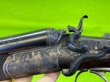 Exquisite German Carl Guntermann Engraved 9.3x72R x 16 x 16 Combination Gun Dusseldorf Drilling - 16 of 18