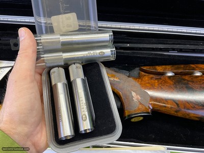 CUSTOM Factory SILVER SEITZ Trap 12 GA 2 Barrel Set Competition Rib - Image 17 of 19