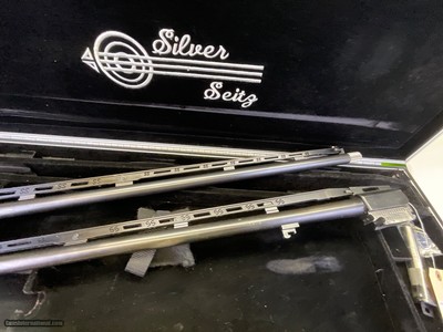 CUSTOM Factory SILVER SEITZ Trap 12 GA 2 Barrel Set Competition Rib - Image 10 of 19