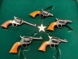 RARE 5 COLT Single Action Army SHERIFFS Custom Shop Reserve Set ROYAL BLUE 3rd Generation 1987 Limited - 4 of 20