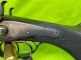 English Isaac Hollis London Underlever Hammer SxS Double Rifle 577 Express - 5 of 20