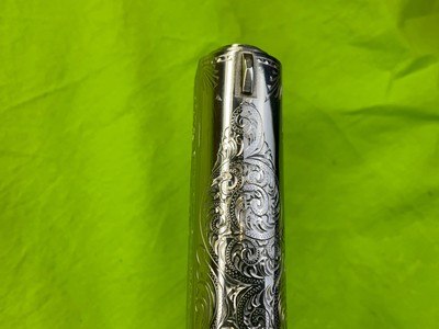 RARE Master Engraved D.W. Harris NICKEL COLT 1911 Combat Commander 45 ACP Texas Ranger Documented - Image 9 of 20