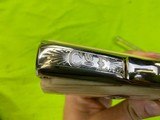 RARE Master Engraved D.W. Harris NICKEL COLT 1911 Combat Commander 45 ACP Texas Ranger Documented - 15 of 20