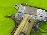 RARE Master Engraved D.W. Harris NICKEL COLT 1911 Combat Commander 45 ACP Texas Ranger Documented - 3 of 20
