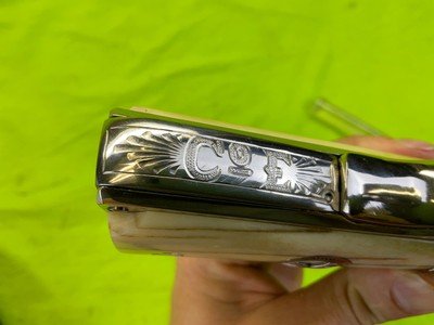 RARE Master Engraved D.W. Harris NICKEL COLT 1911 Combat Commander 45 ACP Texas Ranger Documented - Image 15 of 20