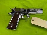 COLT 1911 Custom Shop BSTS Bright Stainless 45 ACP 5” 01070BSTS O Engraved - 2 of 14
