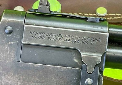 MARBLES 1921 2nd Model GAME GETTER COMBINATION 22 LR x 44 410 2” 21” Brl - Image 6 of 12